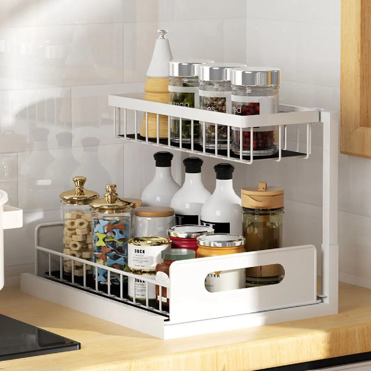 Organizador Bajo Mesada Deslizable para Cocina y Baño