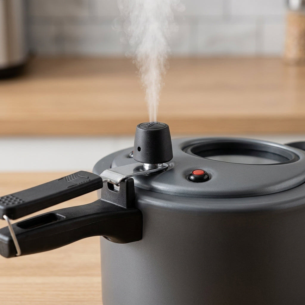 Olla a Presión MTA Superior 8L: Con Visor Antiadherente y Sistema de Seguridad Grafito